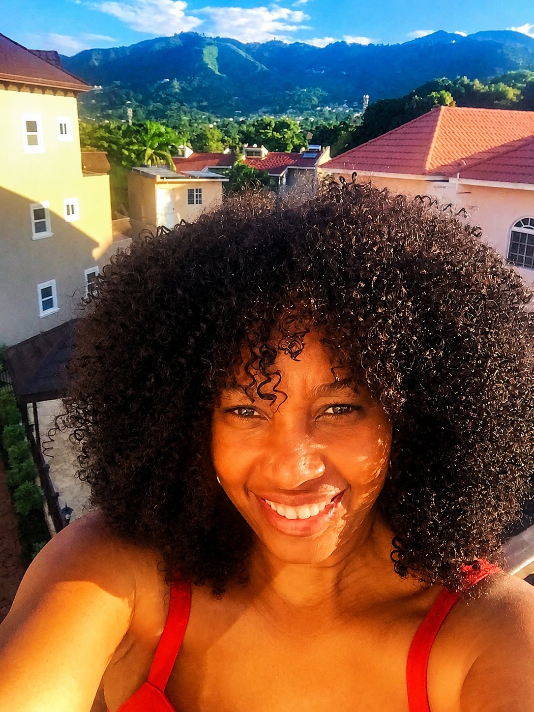 Angeline selfie in Jamaica